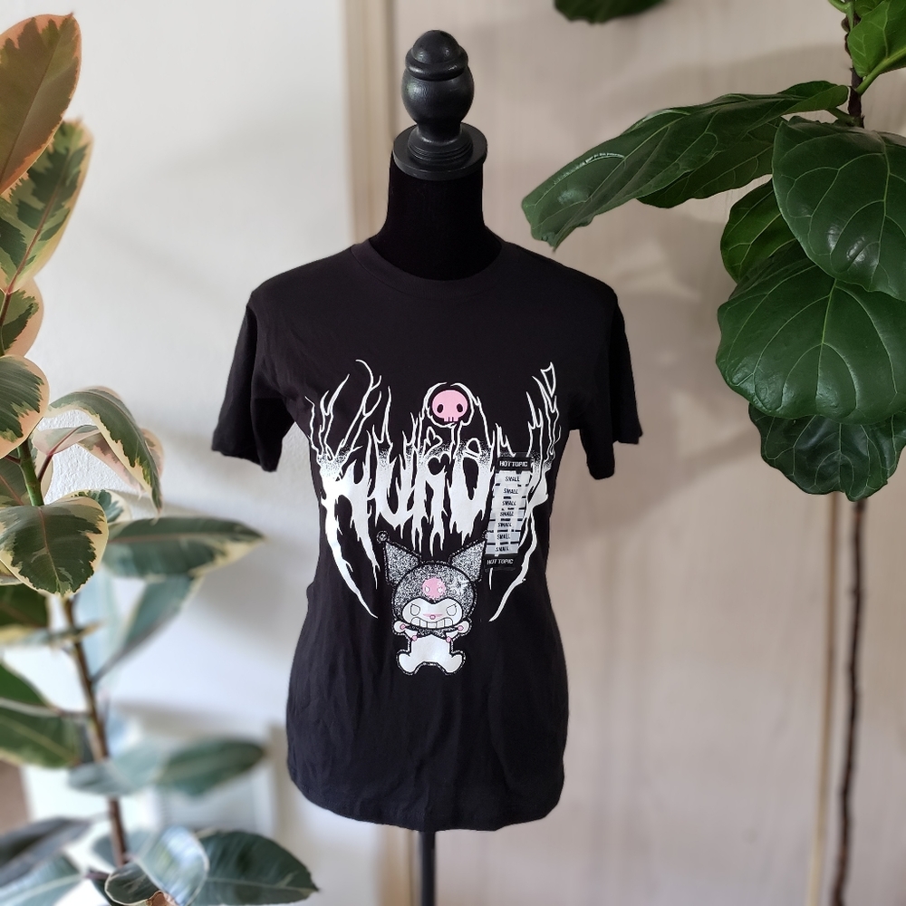 Kuromi Metal Font Boyfriend Fit T-Shirt